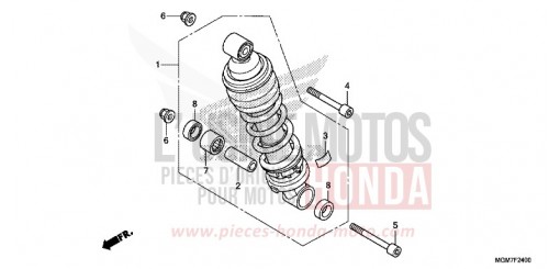 COUSSIN ARRIERE CB600FAD de 2013